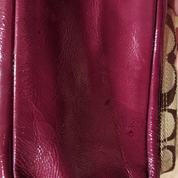 COPY - GUC Coach Legacy Purple Leather Monogram Canvas Shoulder Bag - Picture 12 of 14